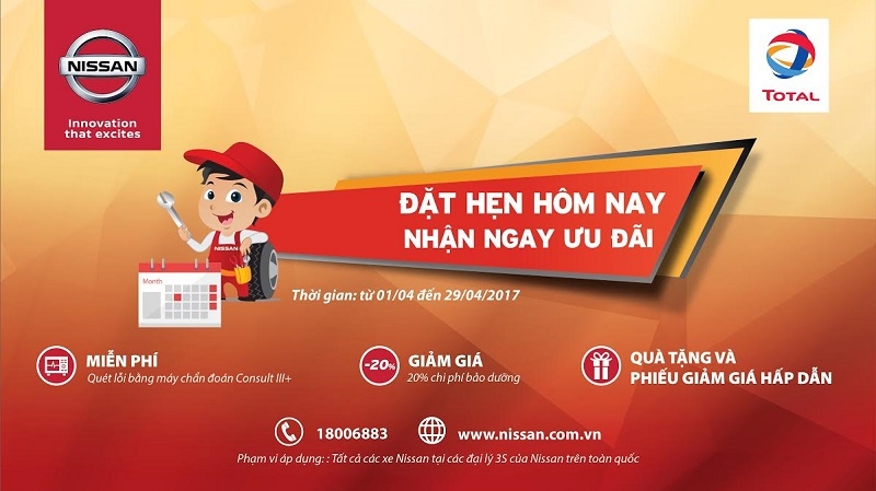 thang 4 nissan uu dai cho khach lam dich vu