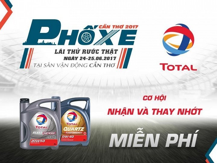 thay nhot mien phi voi total khi tham gia pho xe 2017