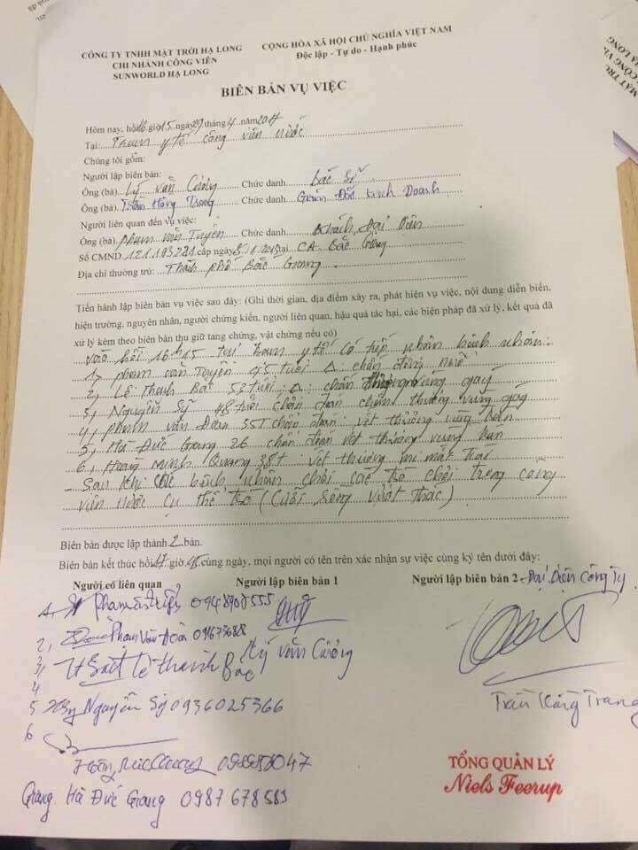 6 nguoi bi thuong khi choi trong cong vien nuoc tai ha long