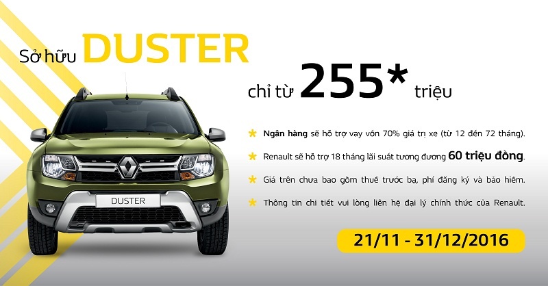 Renault Duster giảm giá 60 triệu renault duster giam gia 60 trieu