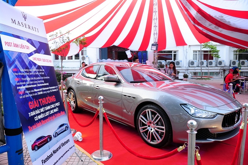 xe sang maserati ghibli tham du su kien tai ha noi