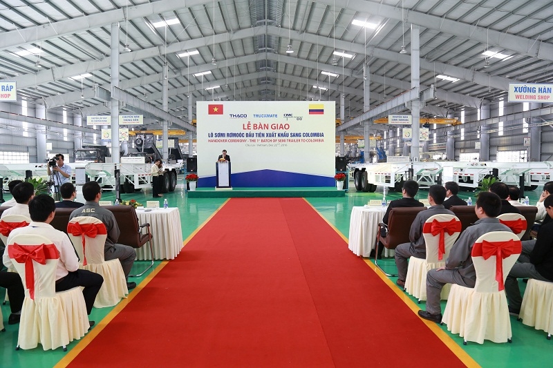 Thaco xuất khẩu sơmi rơmoóc sang Colombia thaco xuat khau somi romooc sang colombia