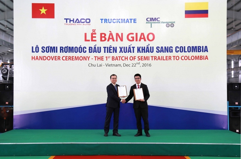 Thaco xuất khẩu sơmi rơmoóc sang Colombia thaco xuat khau somi romooc sang colombia