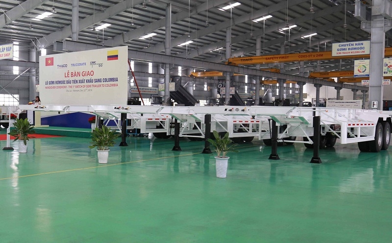 Thaco xuất khẩu sơmi rơmoóc sang Colombia thaco xuat khau somi romooc sang colombia