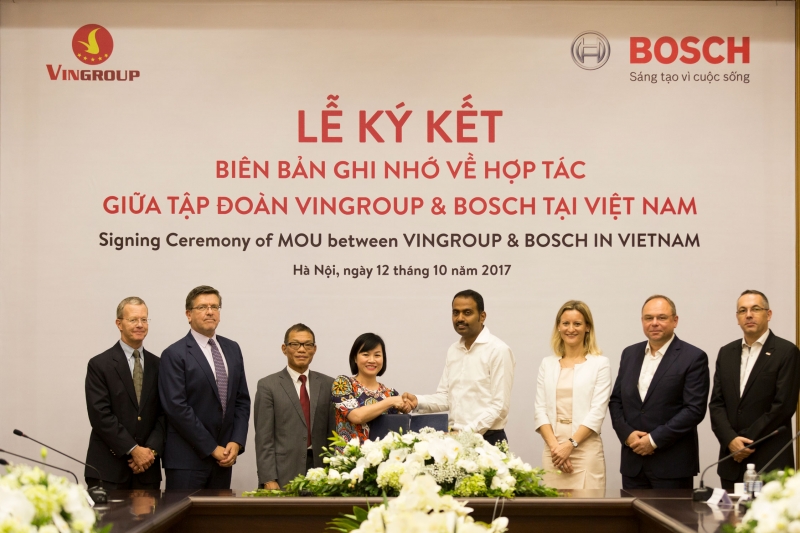 vinfast va bosch hop tac san xuat o to xe may dien