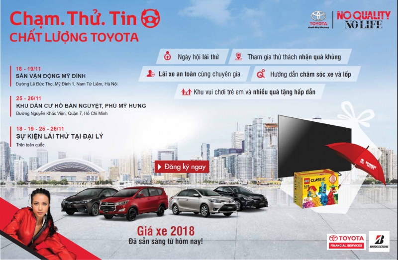 toyota to chuc chuong trinh trai nghiem xe moi