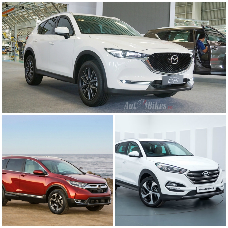 Soi chi tiết 3 đối thủ Mazda CX-5, Honda CR-V và Hyundai Tucson soi chi tiet 3 doi thu mazda cx 5 honda cr v va hyundai tucson