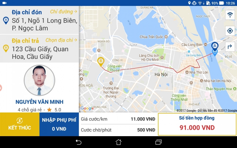 Taxi Thành Công ra mắt công cụ hỗ trợ biết trước giá cước taxi thanh cong ra mat cong cu ho tro biet truoc gia cuoc