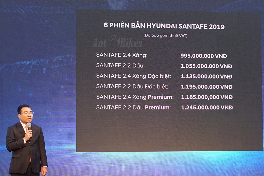 gia lan banh hyundai santa fe 2019
