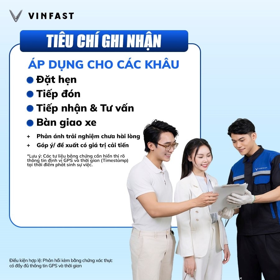 VinFast tặng quà cho khách hàng đóng góp ý kiến về chất lượng dịch vụ của hãng