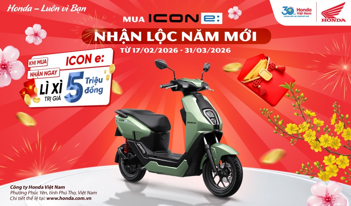 Honda Việt Nam ưu đãi đặc biệt cho ICON e:
