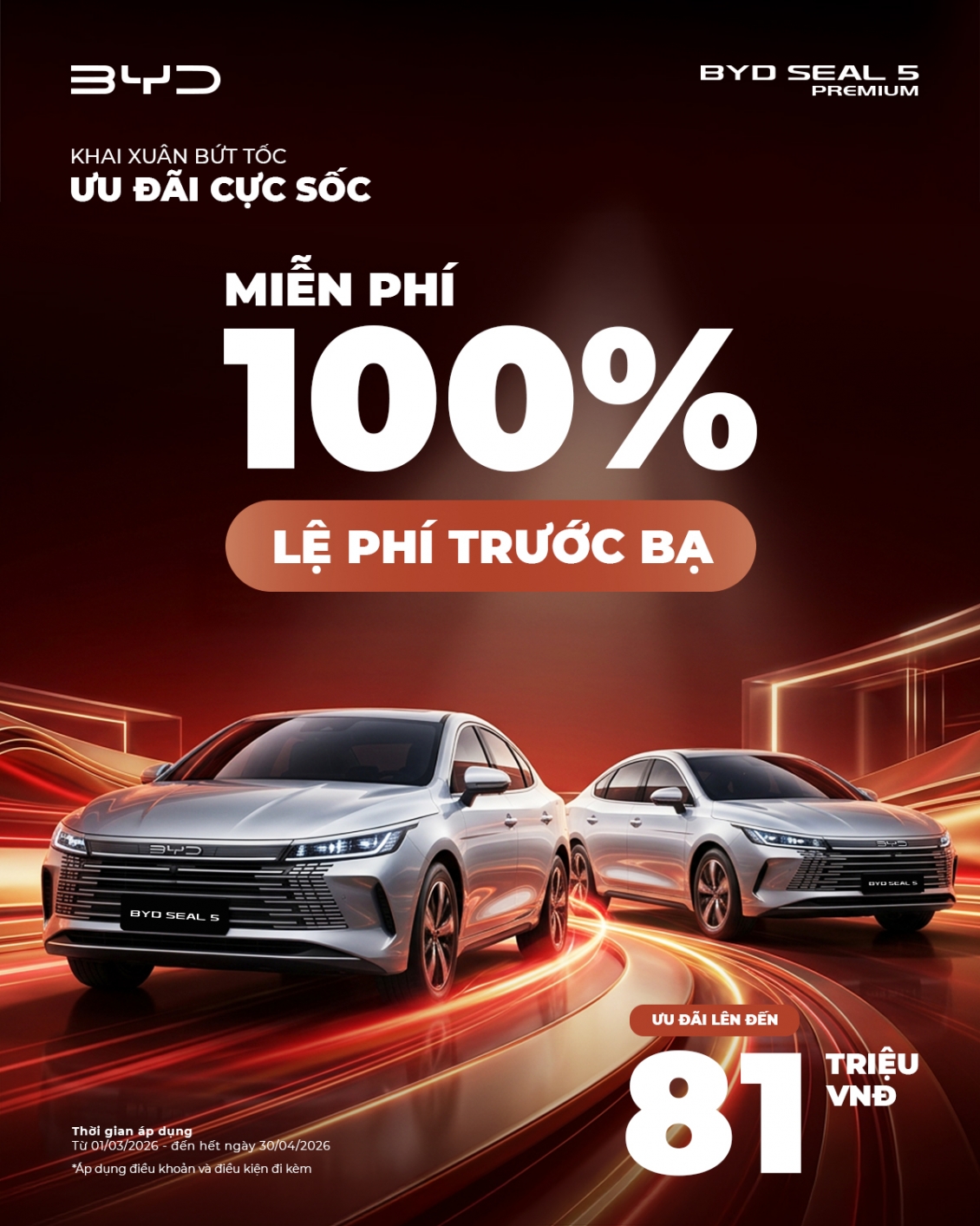 BYD mạnh tay ưu đãi cho nhiều dòng xe tại Việt Nam