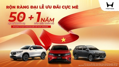 Honda triển khai ưu đãi 50% lệ phí trước bạ trong tháng 5