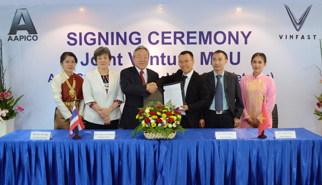 vinfast lien doanh voi thai lan san xuat than vo xe