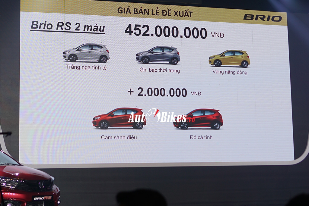 honda brio gia tu 418 trieu dong tai viet nam