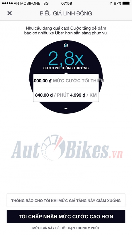 uber viet nam map mo gia cuoc voi khach hang