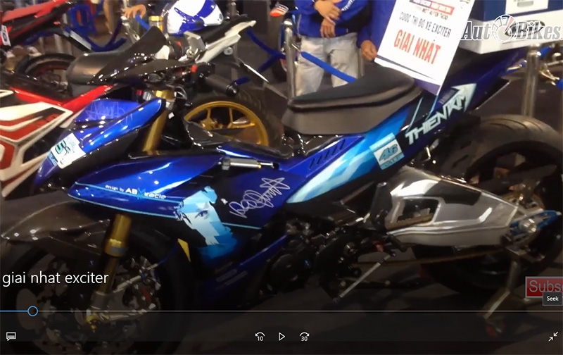 video chi tiet yamaha exciter hon 500 trieu vo dich xe do