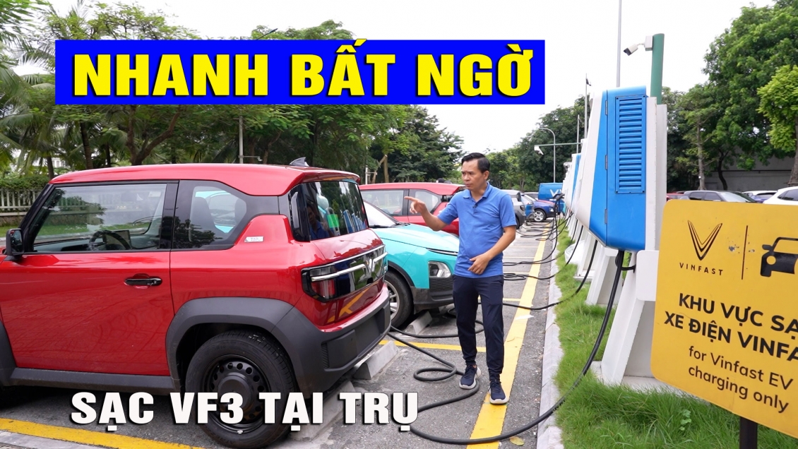 Video sạc VF3 tại trụ: Giới hạn sạc hay hơn VF8