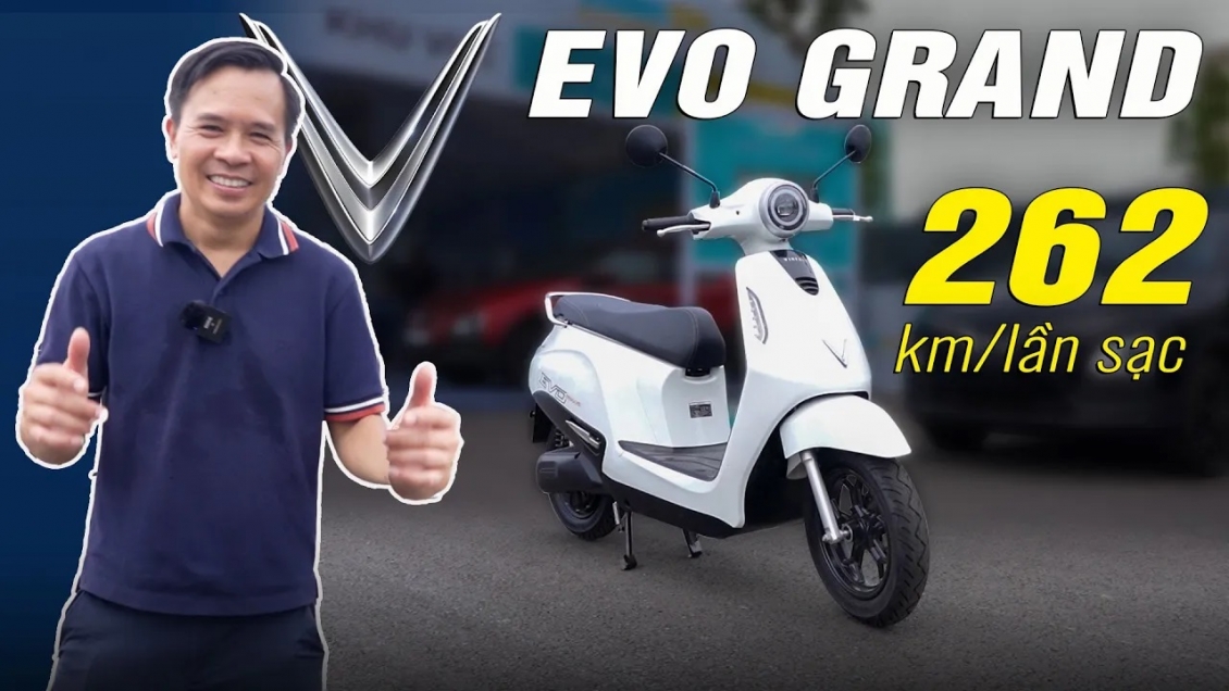 Video khám phá nhanh xe máy điện VinFast Evo Grand