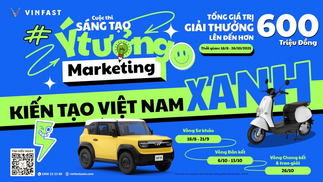 VinFast tổ chức cuộc thi ‘Kiến tạo Việt Nam xanh’, tôn vinh các ý tưởng marketing đột phá