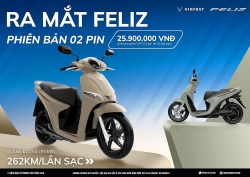 VinFast ra mắt 3 mẫu xe máy điện 2 pin, chạy tối đa 262 km