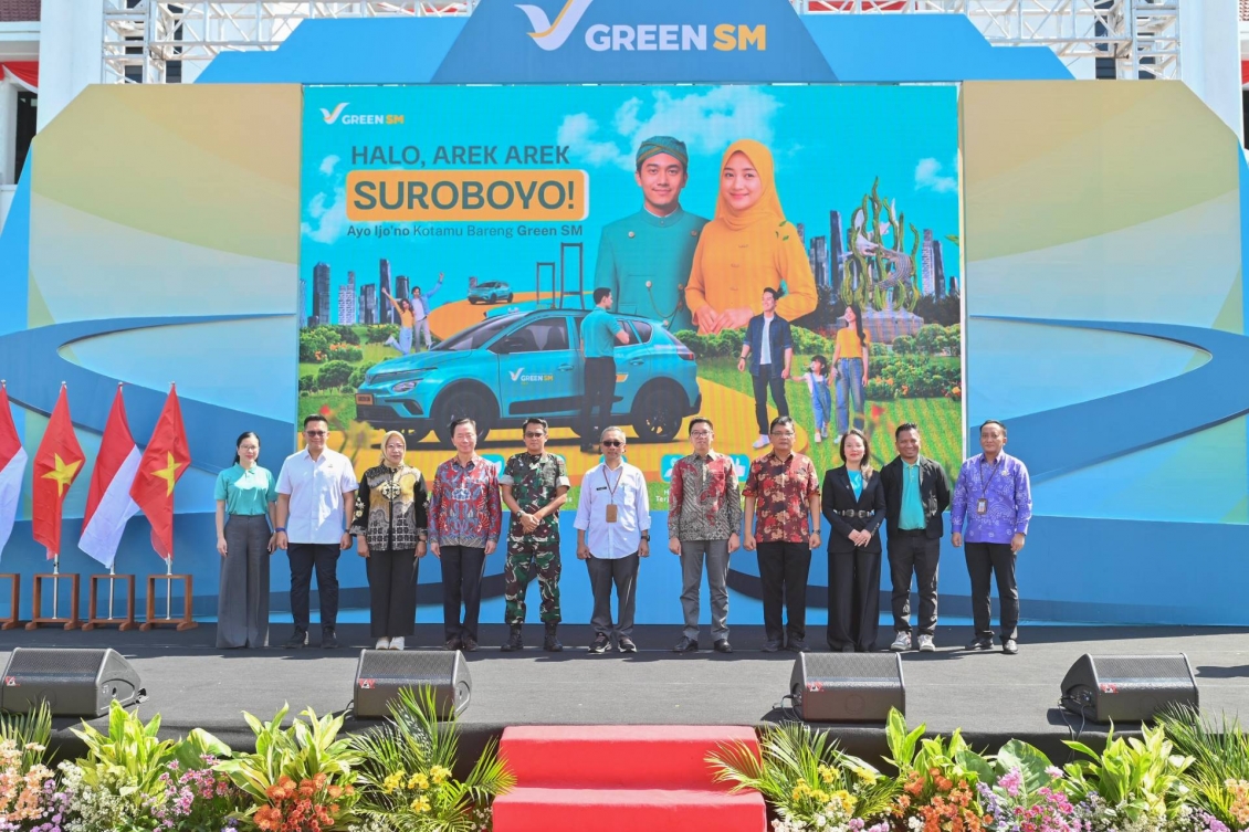 Green SM Indonesia ra mắt dịch vụ taxi điện tại Surabaya Green SM Indonesia ra mắt dịch vụ taxi điện tại Surabaya