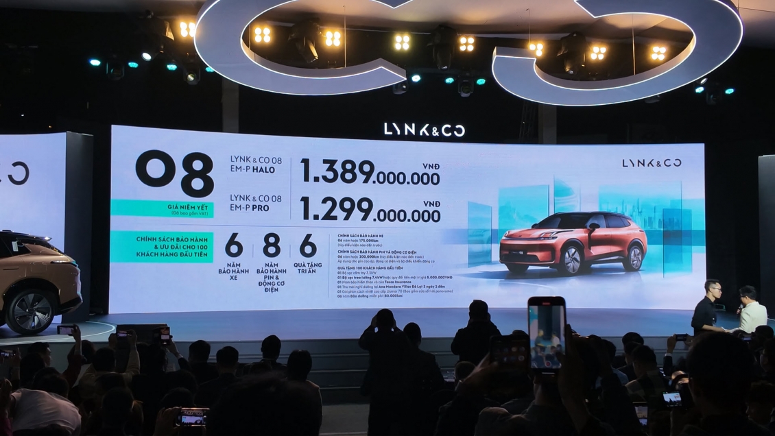Lynk & Co 08 ra mắt, giá từ 1,299 tỷ đồng Lynk & Co 08 ra mắt, giá từ 1,299 tỷ đồng