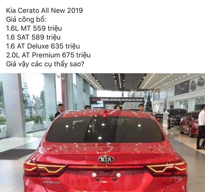 lo anh thuc te kia cerato 2019 tai dai ly gia ban tu 559 trieu dong