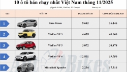Top 10 ô tô bán chạy tháng 11/2025: Xe điện bùng nổ, xe xăng khởi sắc