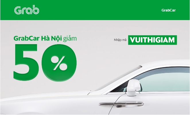 di grabcar ha noi duoc giam 30000 dongchuyen