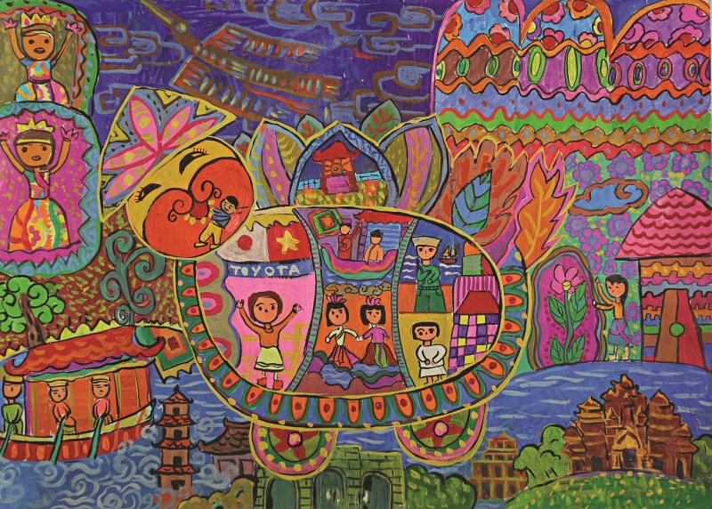 toyota viet nam trao giai cuoc thi ve tranh quoc te toyota