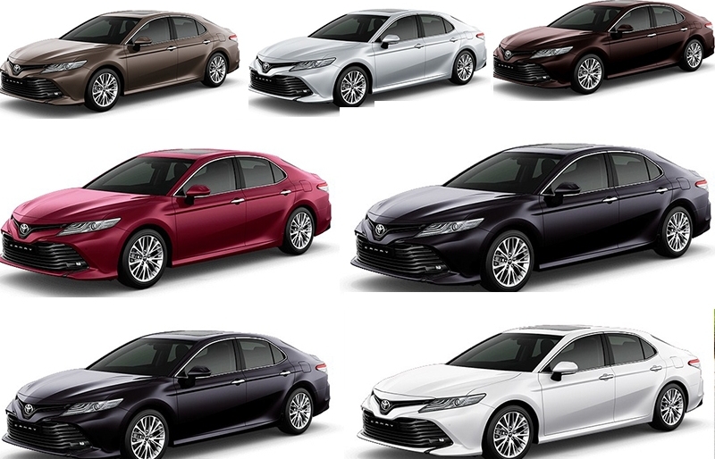 Chi tiết hai phiên bản, 7 màu của Toyota Camry 2019