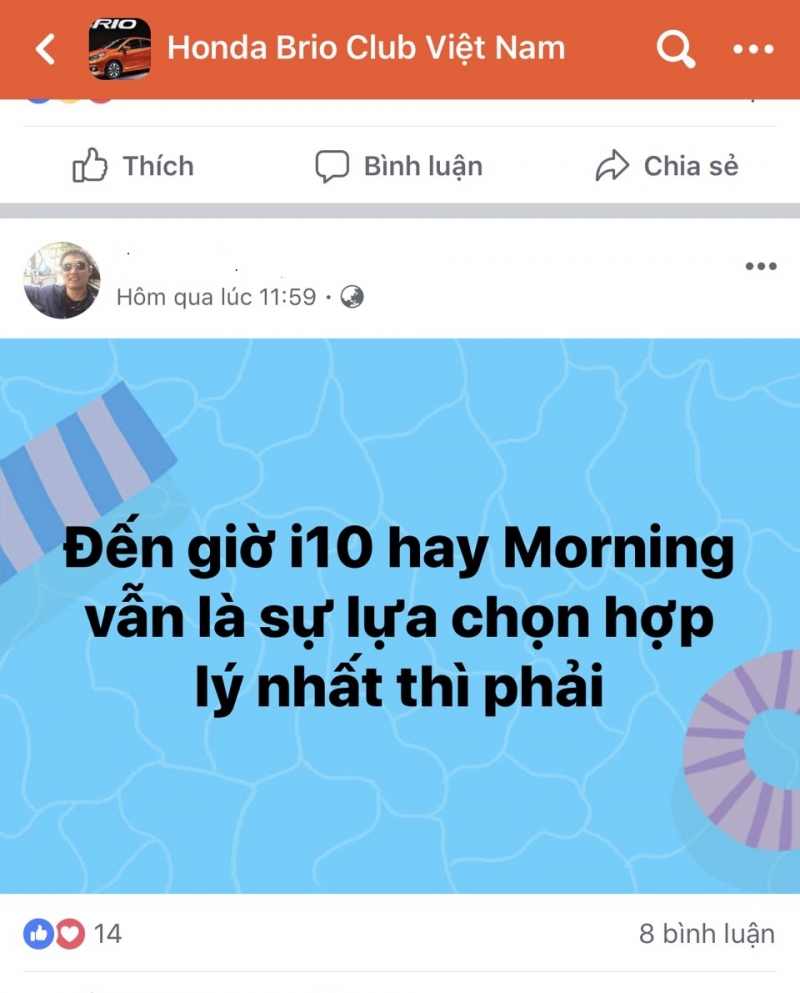 nguoi dung noi ve honda brio xe nho nhung gia khong re