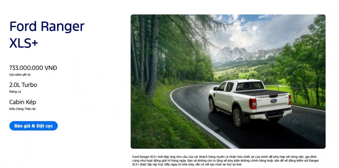 Ford Ranger có thêm phiên bản XLS+, giá 733 triệu đồng