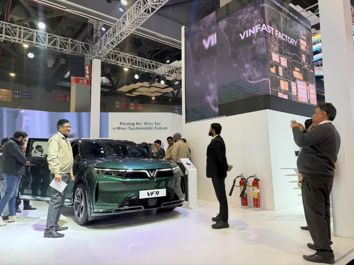 Dàn xe điện của VinFast gây ấn tượng mạnh với người dân Ấn Độ