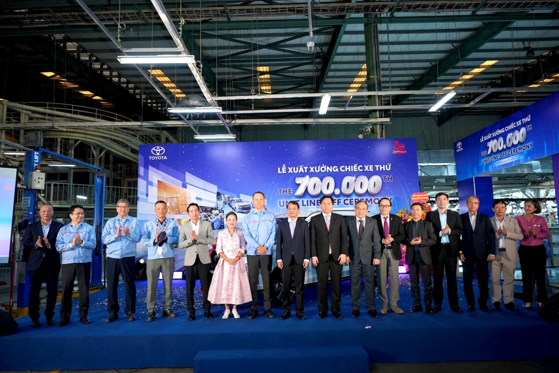 Toyota chính thức đạt sản lượng sản xuất tích lũy 700.000 xe tại Việt Nam Toyota chính thức đạt sản lượng sản xuất tích lũy 700.000 xe tại Việt Nam
