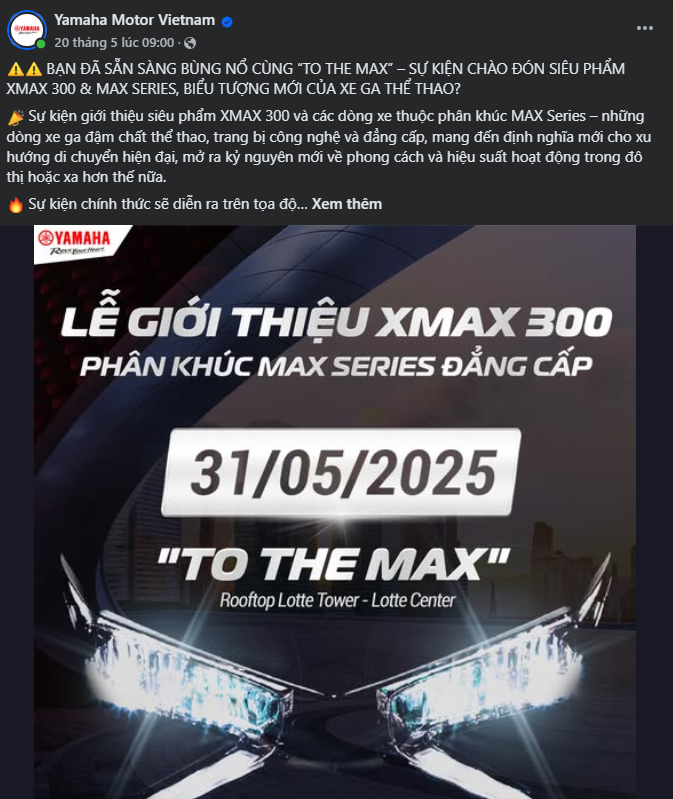 Yamaha XMAX 300 chốt lịch ra mắt tại Việt Nam
