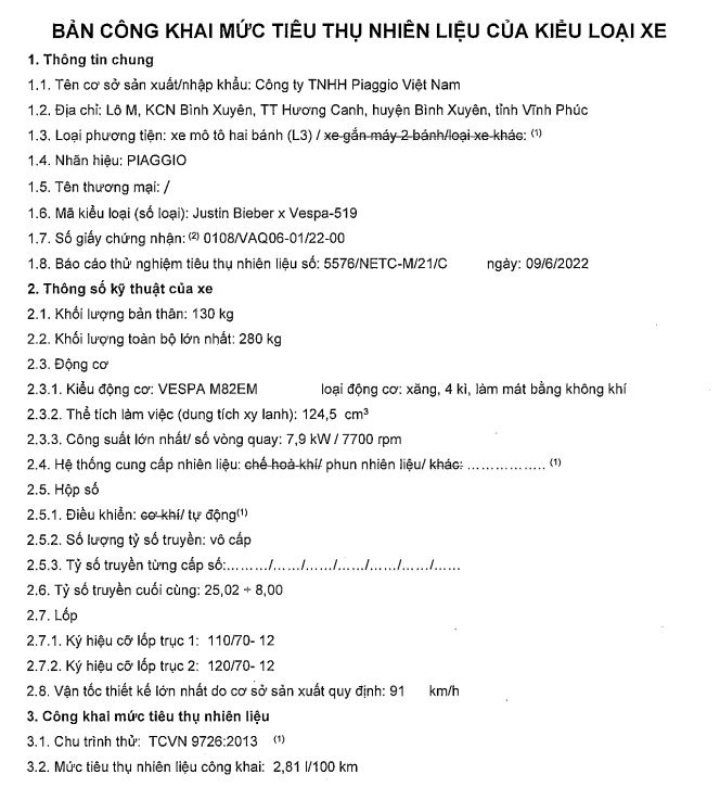 Vespa phiên bản Justin Bieber sắp bán chính hãng tại Việt Nam