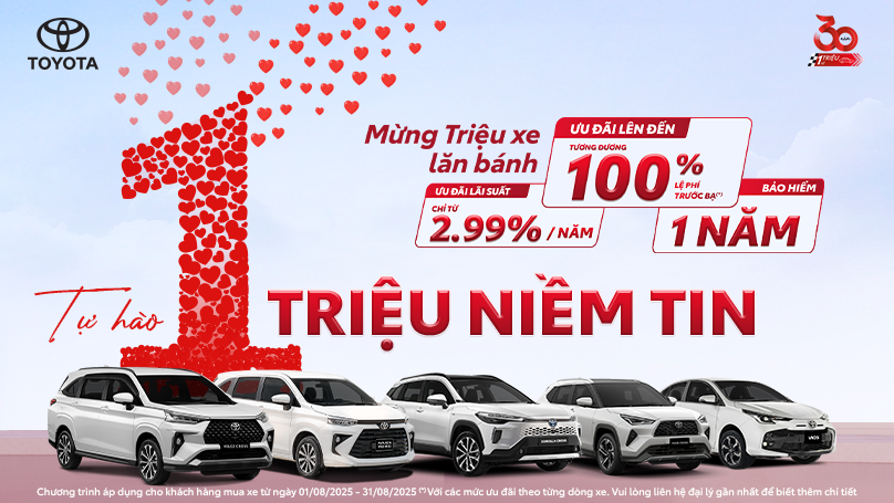Toyota vượt mốc 1 triệu xe bán ra tại thị trường Việt Nam