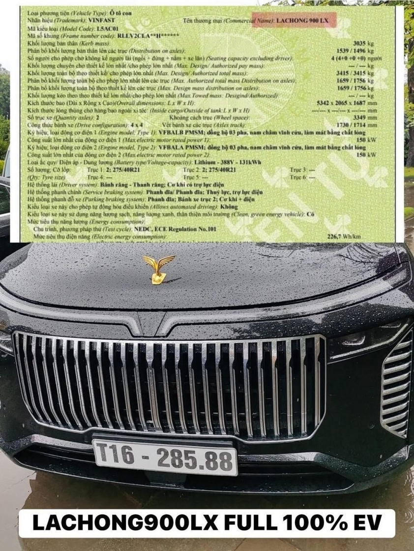 Rò rỉ thông số kỹ thuật của VinFast VF 9 phiên bản đặc biệt Rò rỉ thông số kỹ thuật của VinFast VF 9 phiên bản đặc biệt