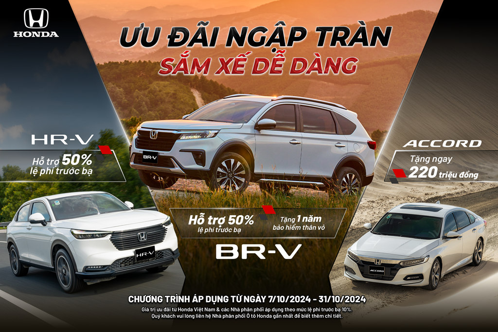 Honda Việt Nam tiếp tục khuyến mại mạnh tay trong tháng 10