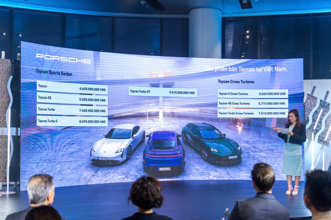 Porsche Taycan 2025 ra mắt tại Việt Nam, giá từ 4,6 tỷ đồng