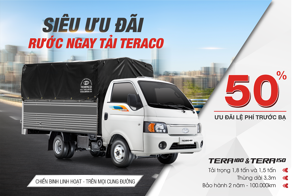 Daehan Motors giảm 50% lệ phí trước bạ cho khách mua các mẫu xe Tera Daehan Motors giảm 50% lệ phí trước bạ cho khách mua các mẫu xe Tera