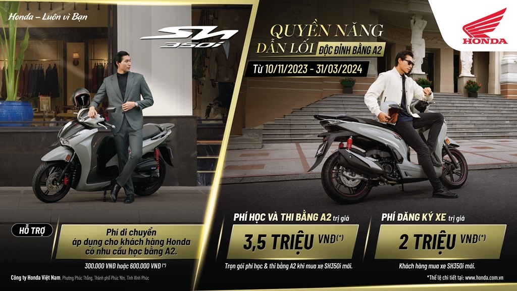 Honda Việt Nam hỗ trợ khách hàng sở hữu bằng lái xe A2