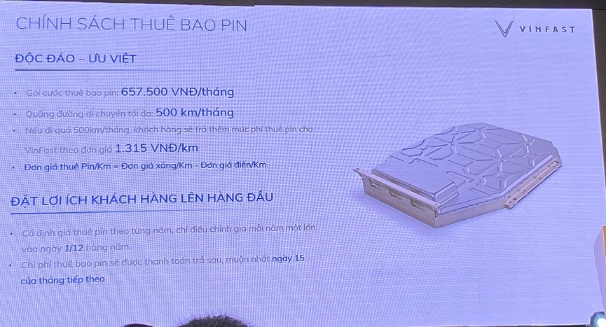 VinFast VF e34 có thêm gói thuê bao pin giá rẻ cho khách hàng