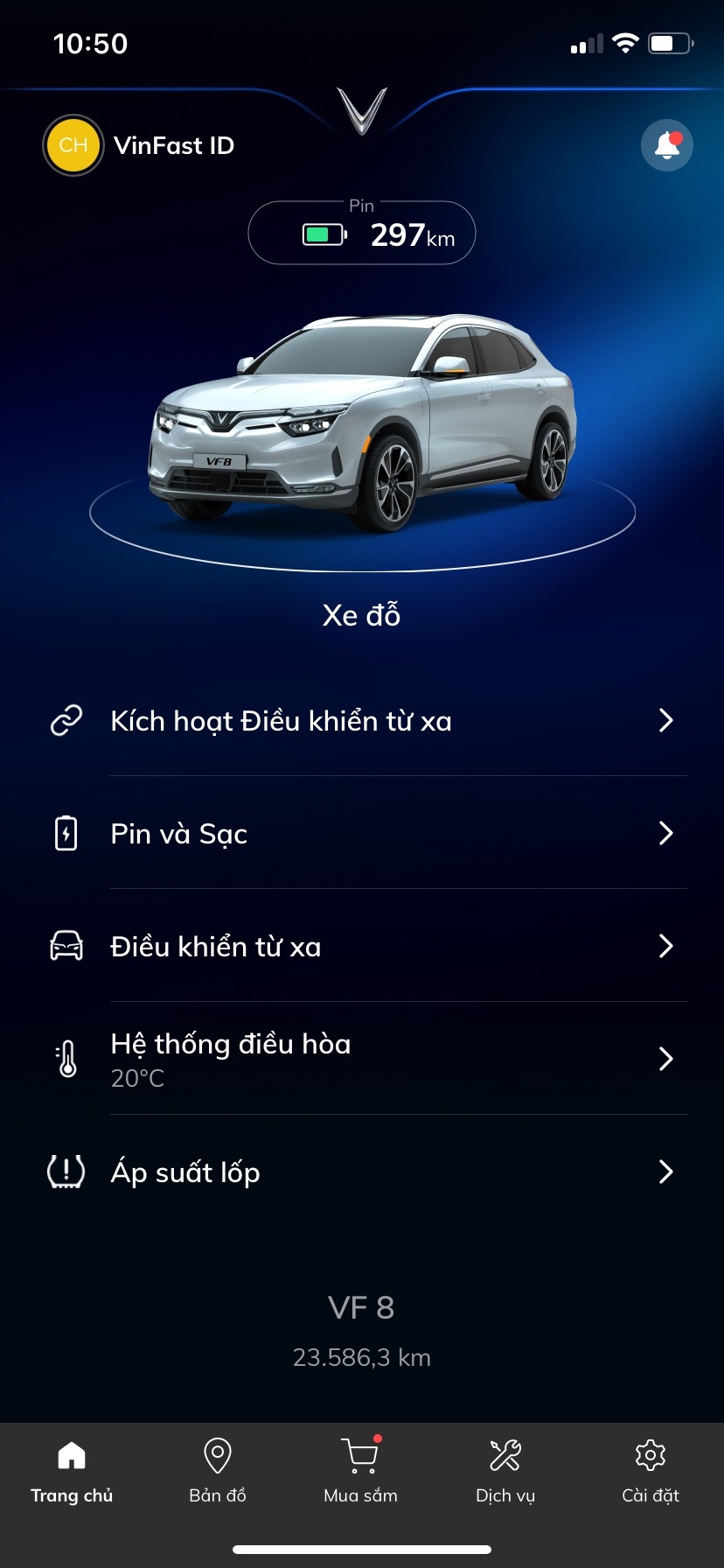 VinFast cập nhật tính năng điều khiển từ xa cho VF8 VinFast cập nhật tính năng điều khiển từ xa cho VF8