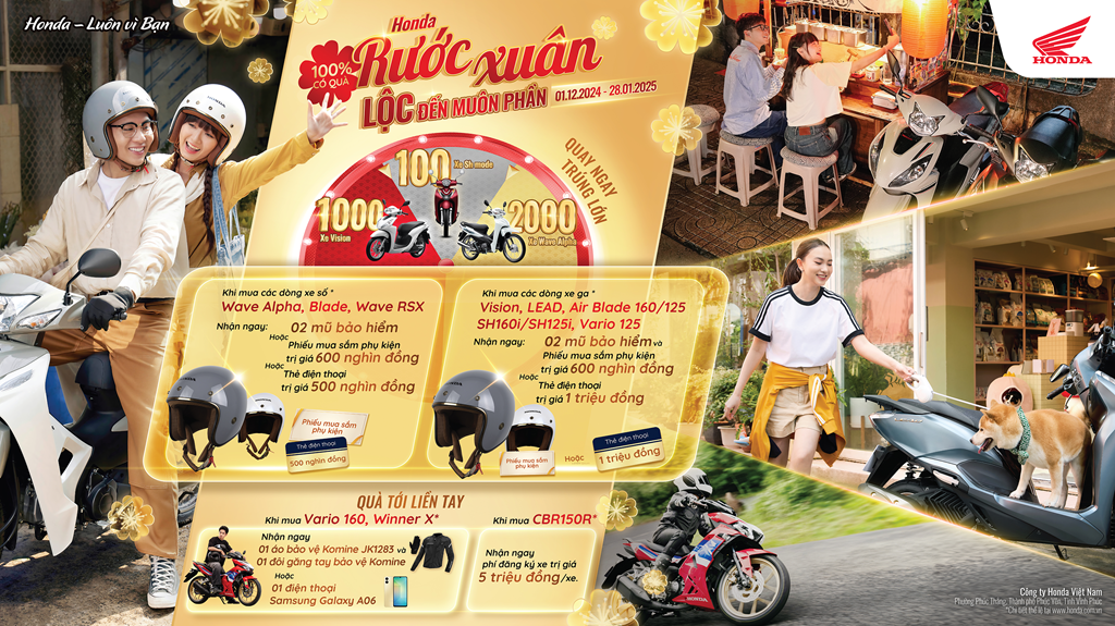 Honda Việt Nam tung ra chương trình khuyến mại xe máy lớn nhất trong năm