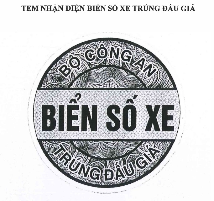 Từ 2025, biển số xe trúng đấu giá sẽ được gắn tem nhận diện