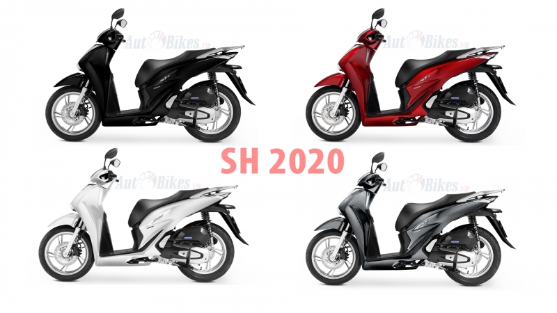Chi tiết 4 màu, 4 phiên bản Honda SH 2020