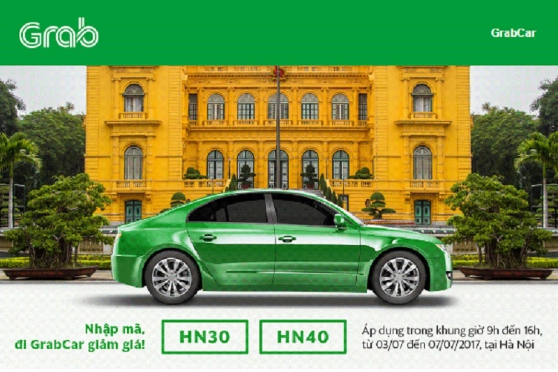 Đầu tháng 7, đi Grab được giảm đến 40.000 đồng/chuyến
